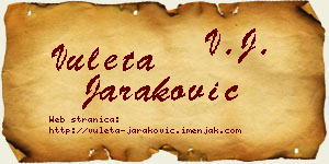 Vuleta Jaraković vizit kartica